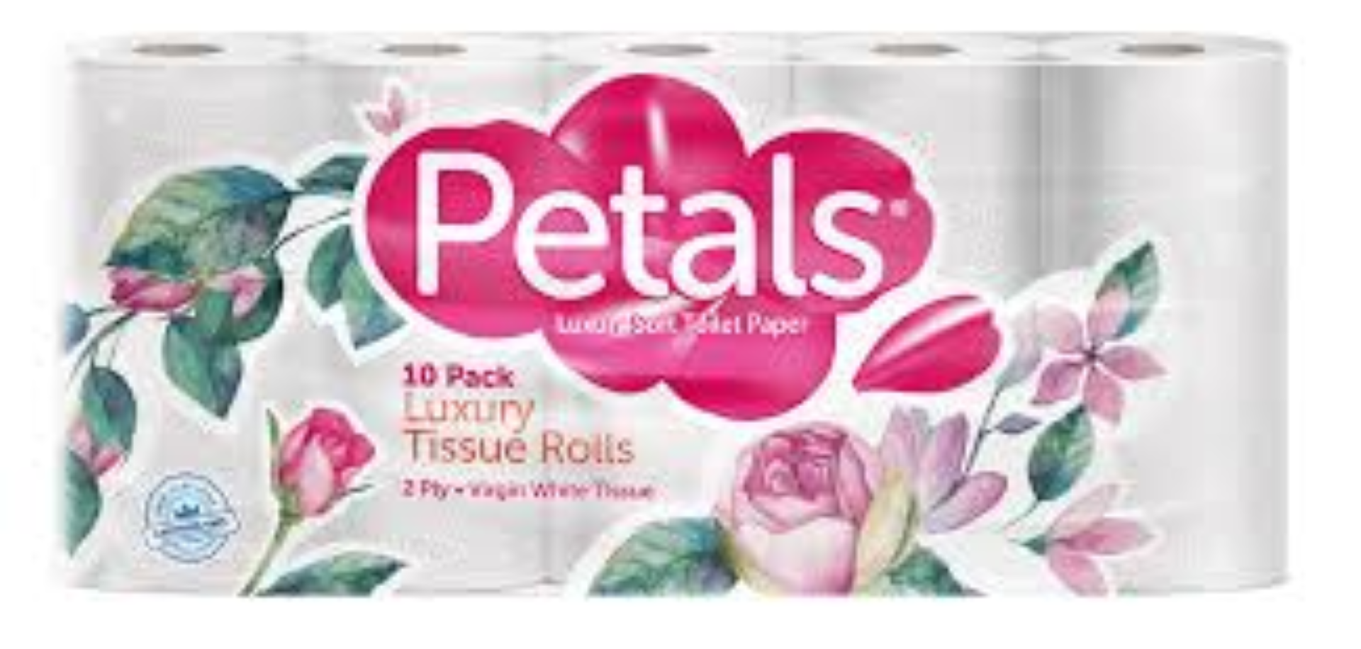  Petals Toilet Tissue - 150 Sheets  100% Virgin Soft  2 Ply - Ten Pack Wrapped 